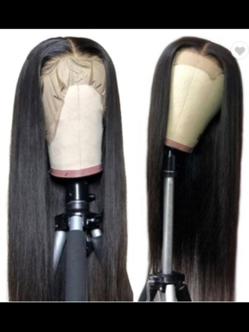 20 Inch, 13x4 Black Straight Lace Front Wig - Premium 100% Human Hair